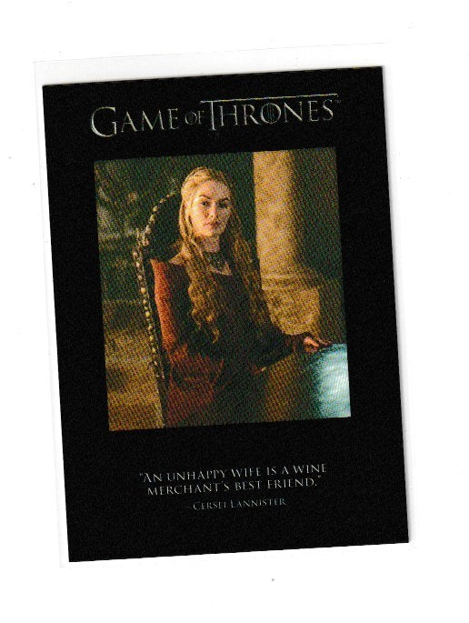 2014 Game of Thrones Season 3 Quotables #Q23 Cersei Lannister
