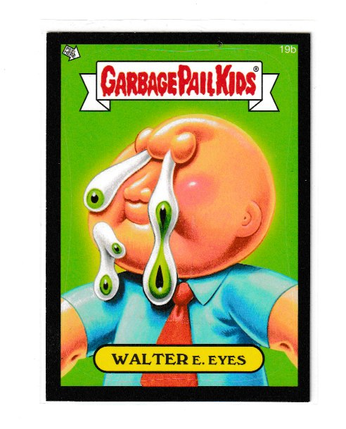 2014 Garbage Pail Kids Series 1 Black #19b Walter E Eyes