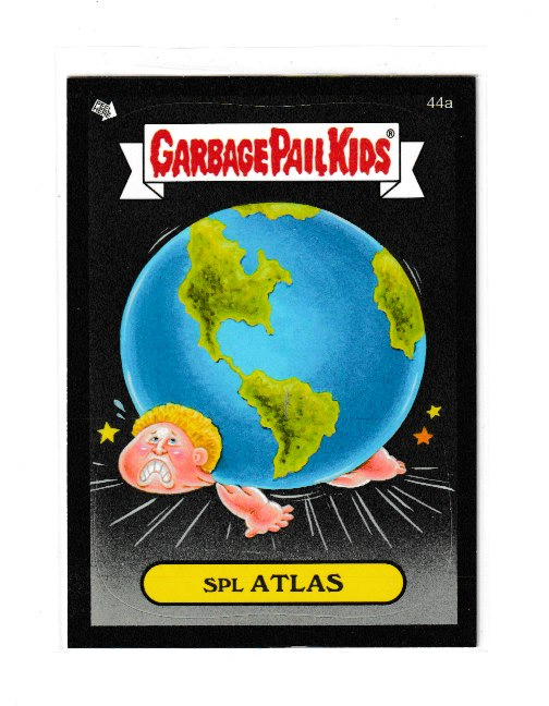 2014 Garbage Pail Kids Series 1 Black #44a Spl Atlas