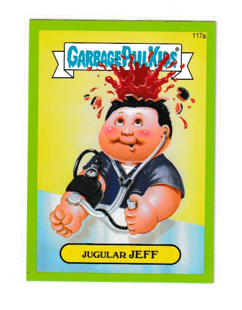 2014 Garbage Pail Kids Series 2 Green #117a Jugular Jeff