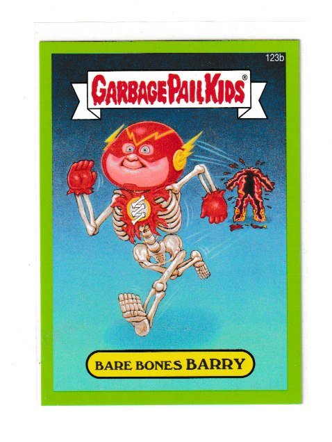 2014 Garbage Pail Kids Series 2 Green #123b Bare Bones Barry