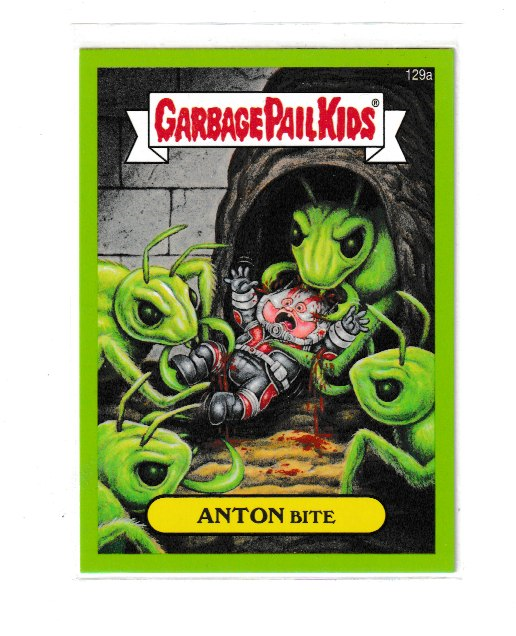 2014 Garbage Pail Kids Series 2 Green #129a Anton Bite