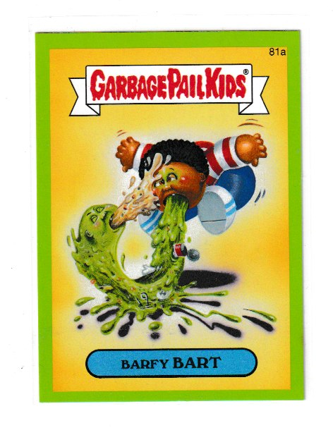 2014 Garbage Pail Kids Series 2 Green #81a Barfy Bart