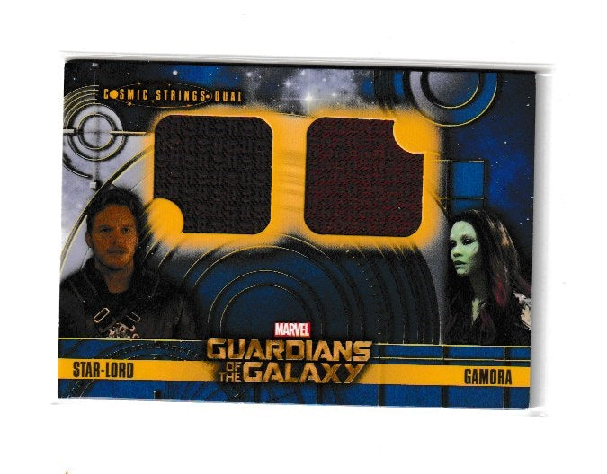 2014 Guardians of the Galaxy Cosmic Strings Dual #CSD-1 Chris Pratt as Star Lord & Zoe Saldana as Gamora
