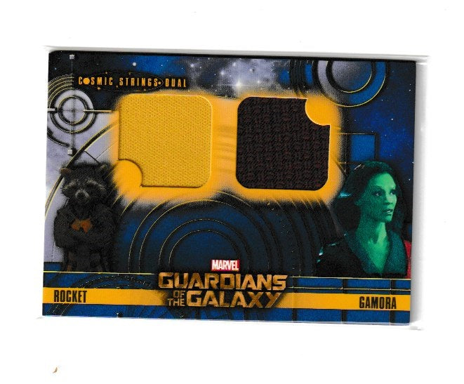 2014 Guardians of the Galaxy Cosmic Strings Dual #CSD-7 Rocket & Zoe Saldana as Gamora