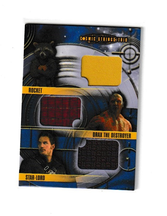 2014 Guardians of the Galaxy Cosmic Strings Trios #CST-5 Rocket, Drax The Destroyer & Star Lord