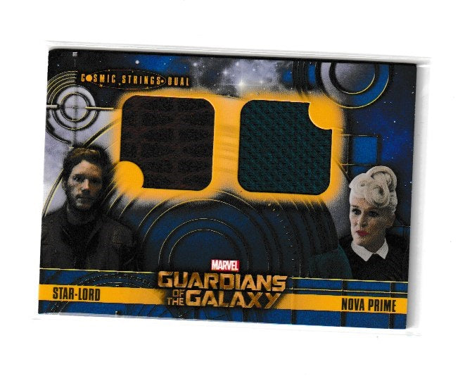 2014 Guardians of the Galaxy Cosmic Strings Dual #CSD-11 Chris Pratt as Star Lord & Glenn Close as Nova Prime