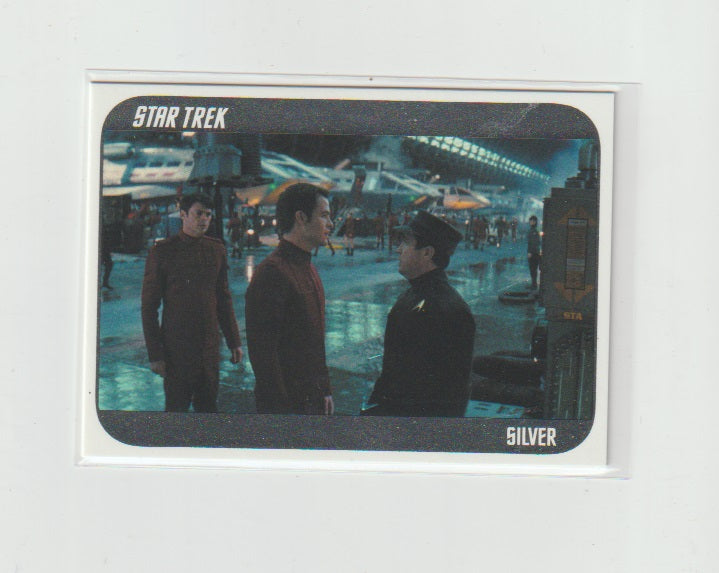 2014 Star Trek Movies 2009 Star Trek Movies Silver #31 Kirk And McCoy Report To Hangar 1