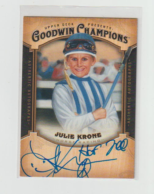 2014 Upper Deck Goodwin Champions Autographs #A-JK Julie Krone