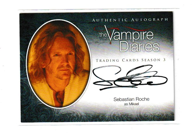 2014 Vampire Diaries S3 #A16 Sebastian Roche as Mikael Autograph