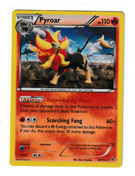 2014 XY Flashfire #20 Pyroar