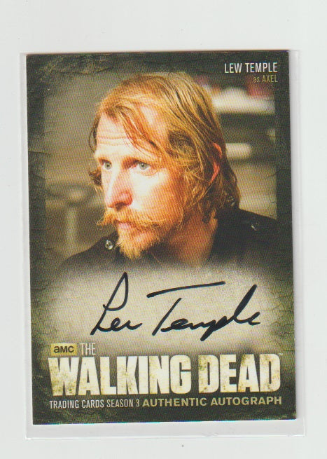 2014 Walking Dead Season 3 P1 Autograph #A9 Lew Temple as Axel