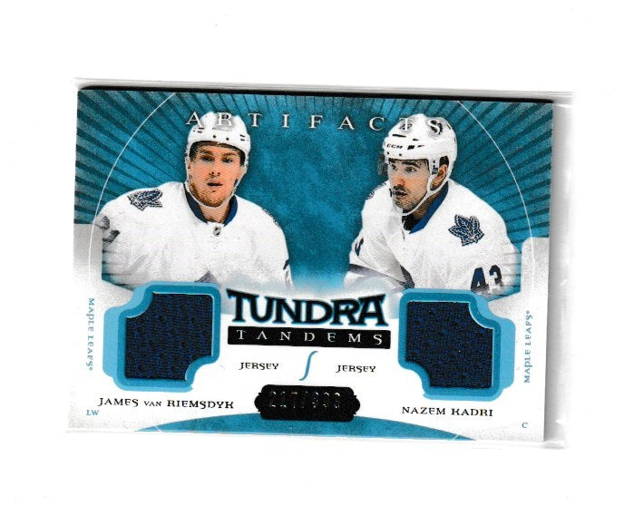 2015-16 Artifacts Tundra Tandems Jerseys Blue #TT-VK Nazem Kadri & James van Riemsdyk
