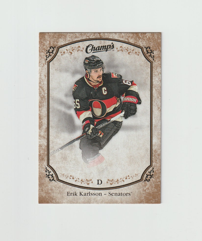 2015-16 Upper Deck Champs Gold Variant Back #214 Erik Karlsson