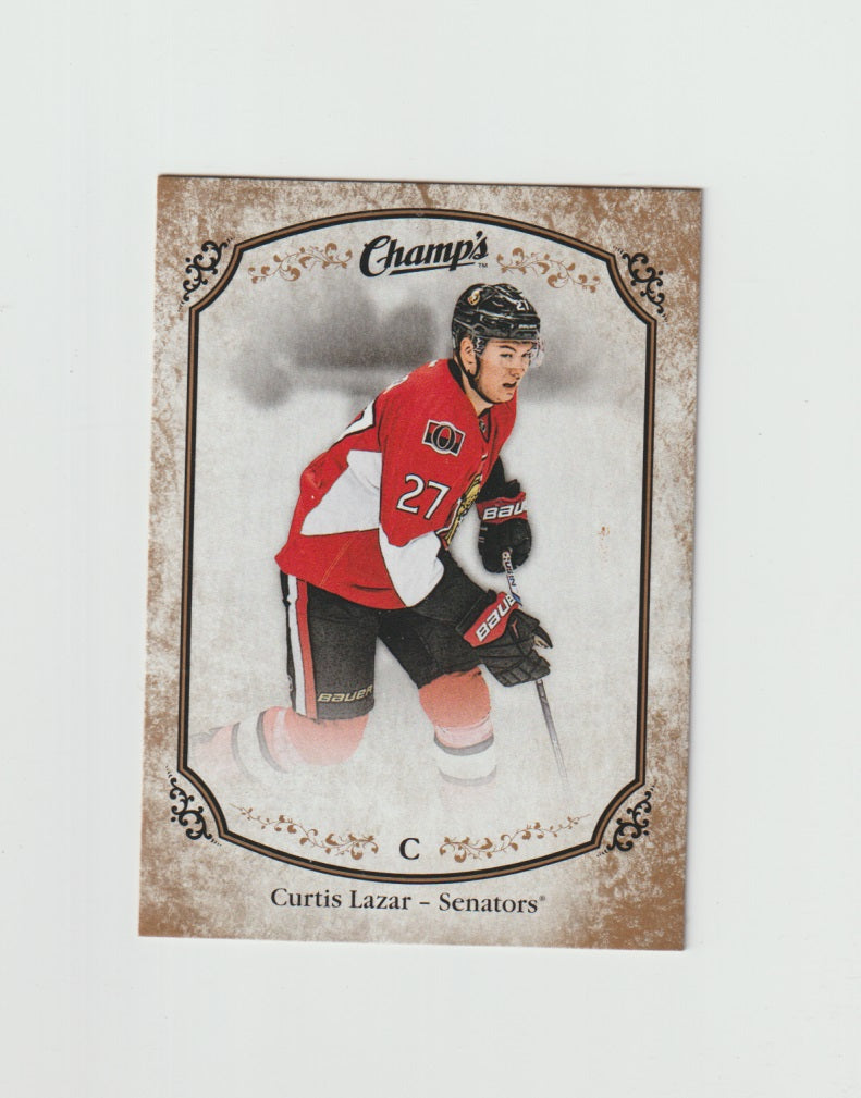 2015-16 Upper Deck Champs Gold Variant Front #150 Curtis Lazar