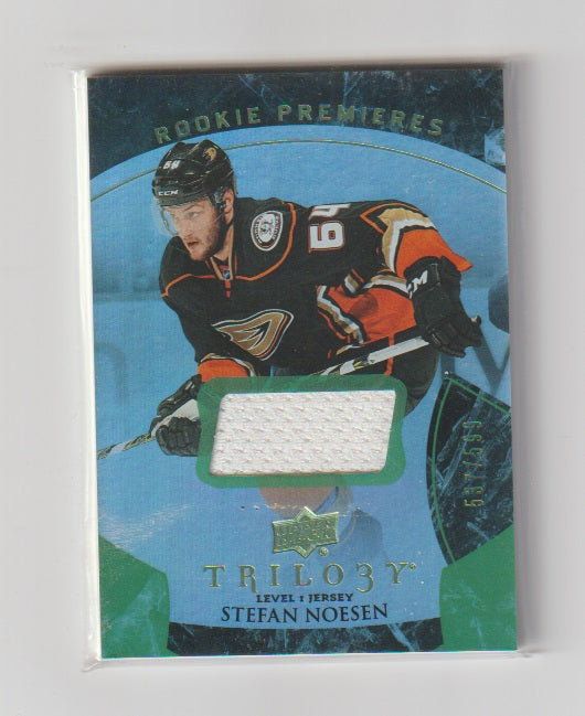 2015-16 Upper Deck Trilogy Rainbow Green Jersey #125 Stefan Noesen