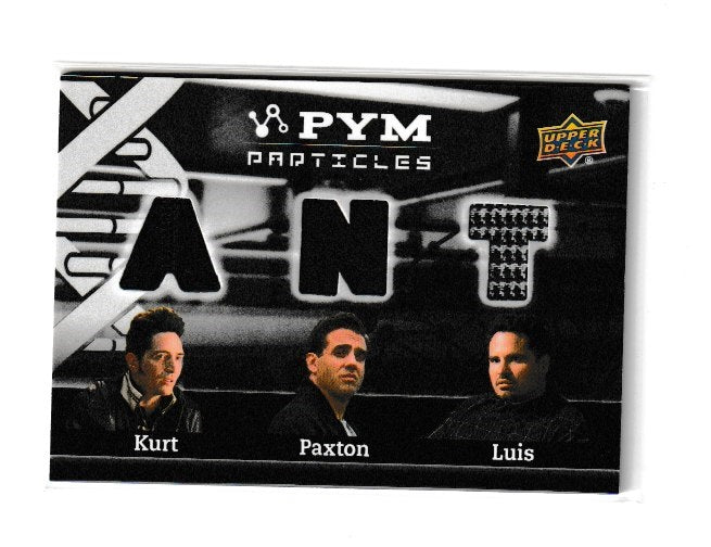2015 Ant-Man Pym Particles Triple Memorabilia #PT3-KPL David Dastmalchian as Kurt, Bobby Cannavale as Paxton & Michael Pena as Luis