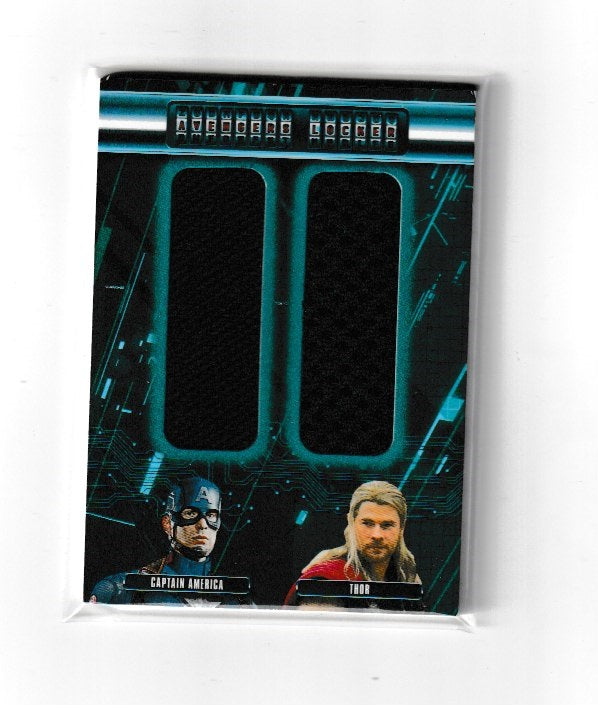 2015 Avengers Age of Ultron Avengers Locker Duals #AL2-CT Chris Evans as Captain America & Chris Hemsworth as Thor