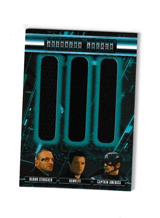 2015 Avengers Age of Ultron Avengers Locker Duals #AL3-SHC Thomas Kretschmann as Strucker, Jeremy Renner as Hawkeye & Chris Evans as Captain America