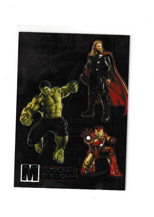 2015 Avengers Age of Ultron Multiple Metallics Team #MT1 Hulk, Thor & Iron Man