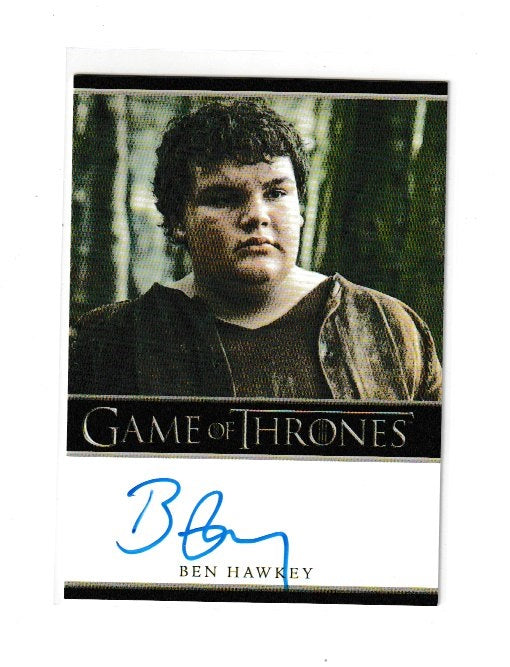 2015 Game of Thrones Season 4 Bordered Autographs Ben Hawkey as Hot Pie