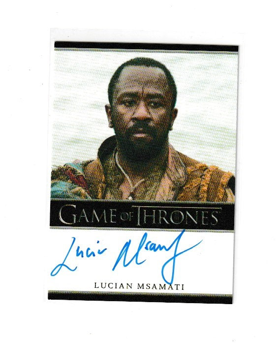 2015 Game of Thrones Season 4 Bordered Autographs Lucian Msamati as Salladhor Saan
