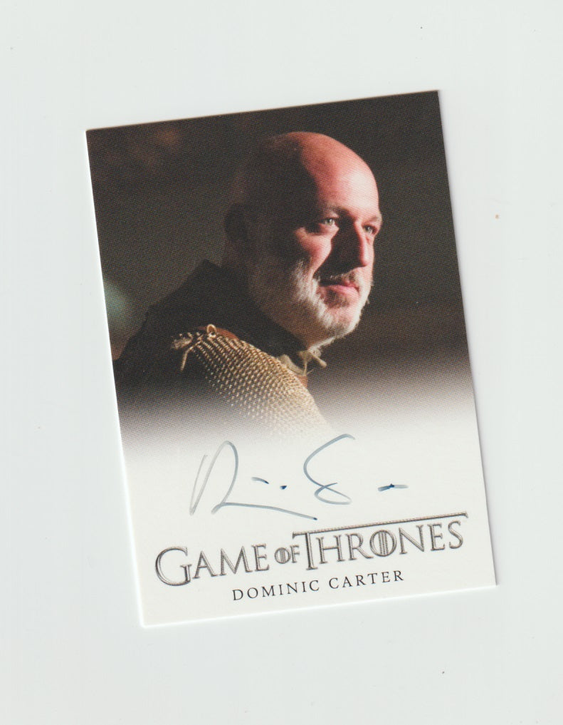 2015 Game of Thrones Season 4 Full Bleed Autographs Dominic Carter as Janos Slynt