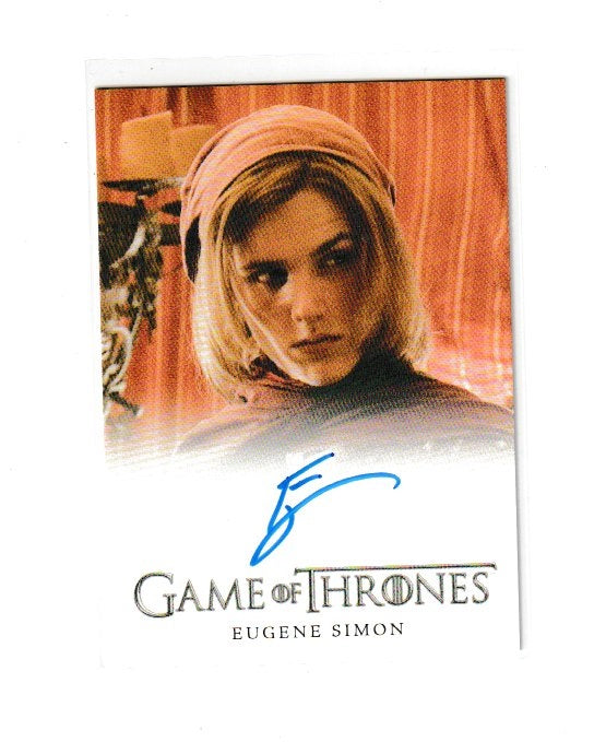 2015 Game of Thrones Season 4 Full Bleed Autographs Eugene Simon as Lancel Lannister