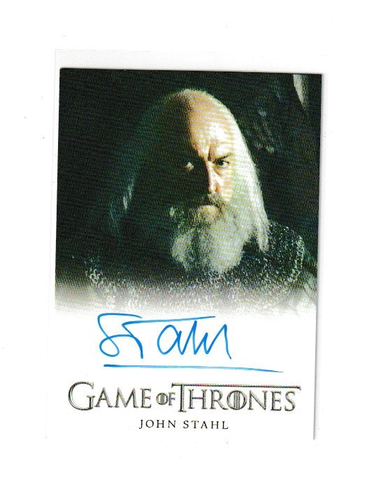 2015 Game of Thrones Season 4 Full Bleed Autographs John Stahl as Rickard Karstark