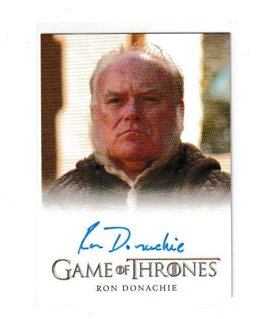 2015 Game of Thrones Season 4 Full Bleed Autographs Ron Donachie as Ser Rodrik Cassel