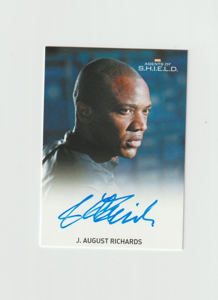 2015 Marvel Agents of S.H.I.E.L.D. Season 1 Full Bleed Autographs J August Richards as Mike Peterson