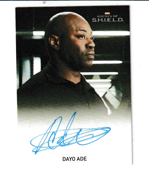 2015 Marvel Agents of S.H.I.E.L.D. Season 1 Full Bleed Autographs Dayo Ade as Agent Barbour