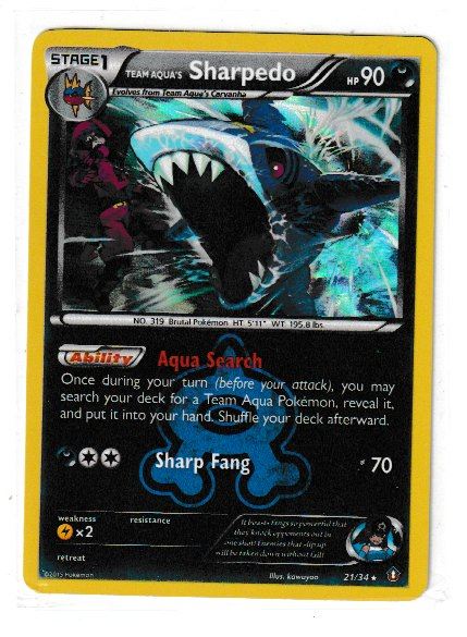 2015 XY Double Crisis #21 Team Aquas Sharpedo