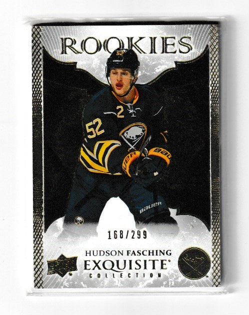 2016-17 Exquisite Collection Gold Rookies #R15 Hudson Fasching