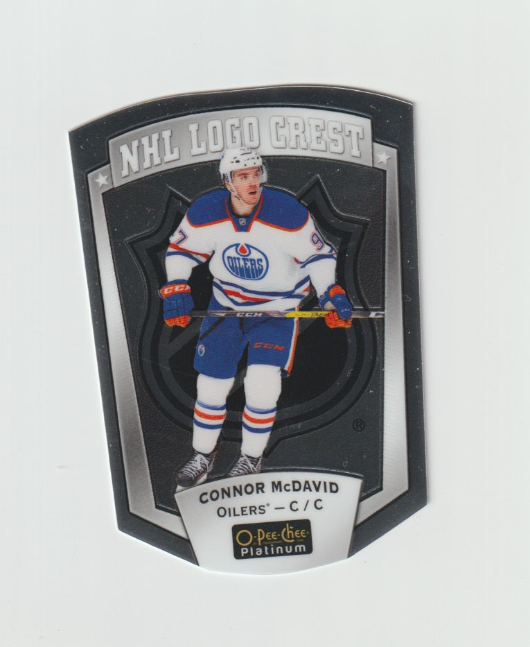 2016-17 O-Pee-Chee Platinum NHL Logo Crest Die Cuts #NHLLD-6 Connor McDavid