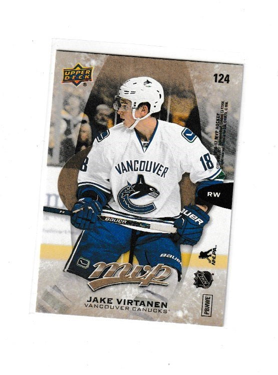 2016-17 Upper Deck MVP Puzzle Back #124 Jake Virtanen