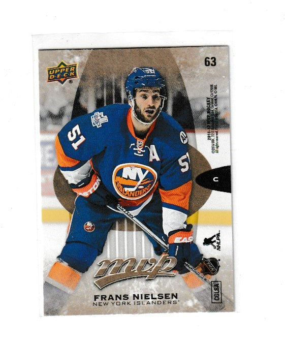 2016-17 Upper Deck MVP Puzzle Back #63 Frans Nielsen
