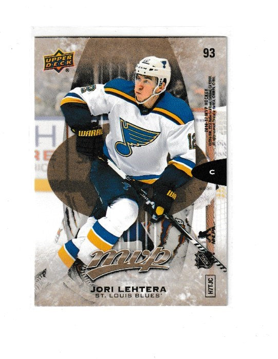 2016-17 Upper Deck MVP Puzzle Back #93 Jori Lehtera