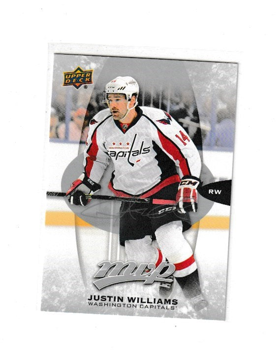 2016-17 Upper Deck MVP Silver Script #187 Justin Williams