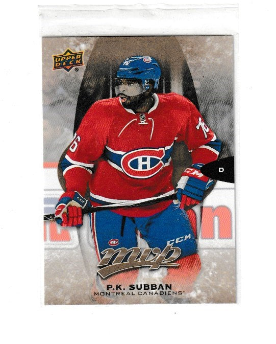 2016-17 Upper Deck MVP #262 P.K. Subban