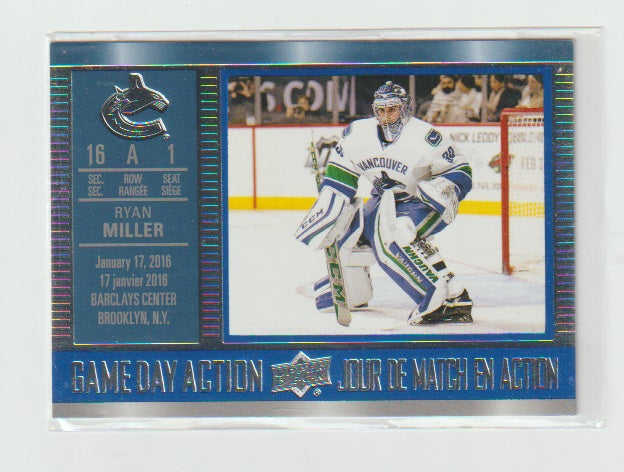 2016-17 Upper Deck Tim Hortons Game Day Action #GDA-13 Ryan Miller