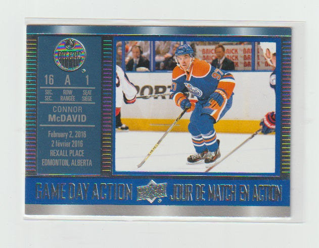 2016-17 Upper Deck Tim Hortons Game Day Action #GDA-7 Connor McDavid