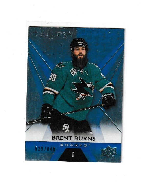 2016-17 Upper Deck Trilogy Rainbow Blue #48 Brent Burns