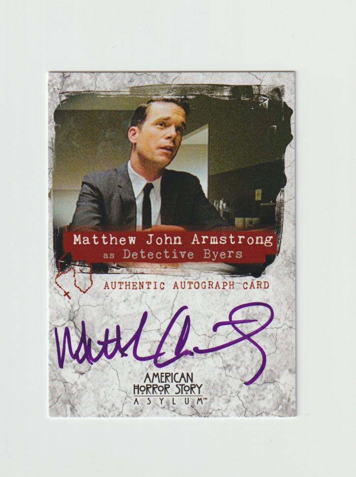 2016 American Horror Story Asylum Autographs #AMJ Matthew John Armstrong as Detective Byers