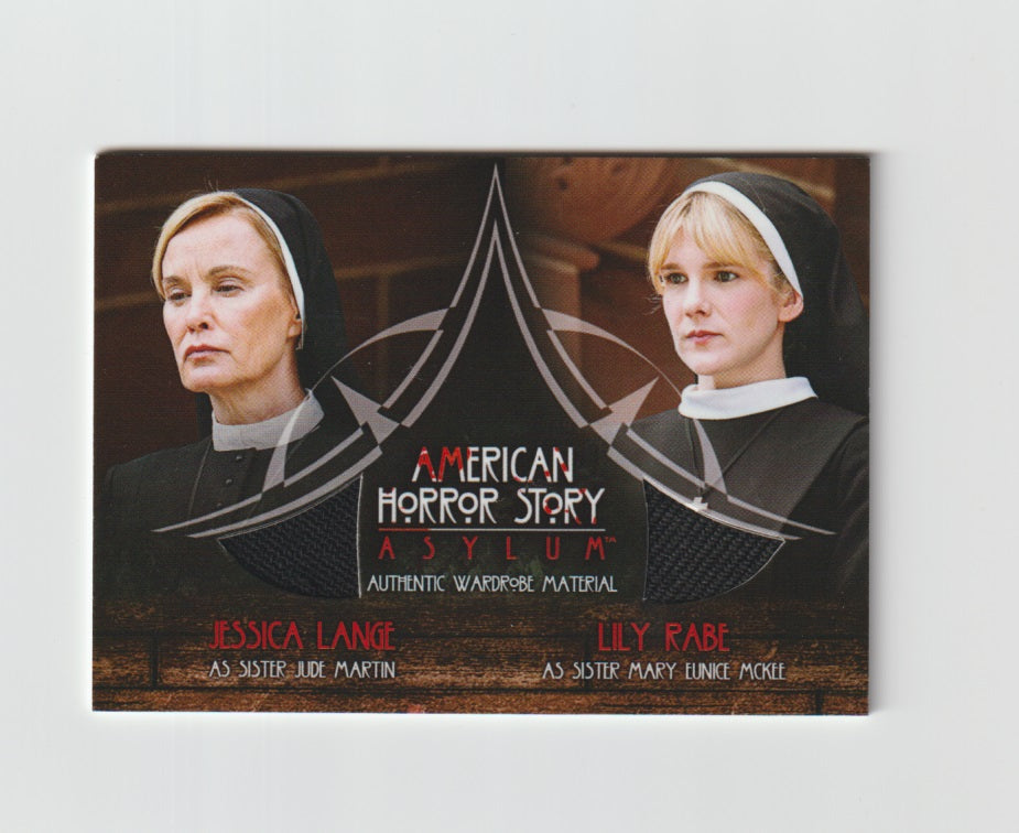 2016 American Horror Story Asylum Costume Relics Dual #CD10 Jessica Lange & Lily Rabe