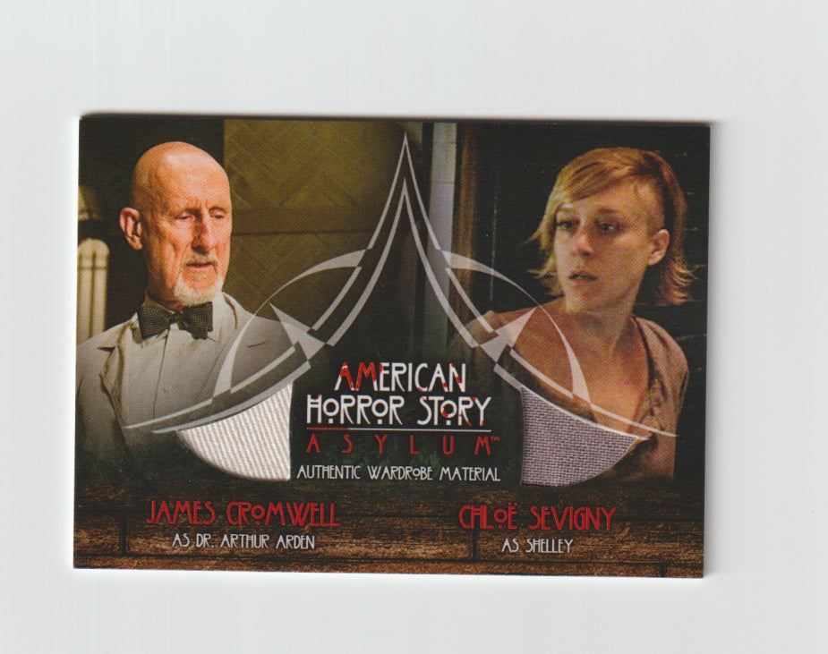 2016 American Horror Story Asylum Costume Relics Dual #CD1 James Cromwell & Chloe Sevigny
