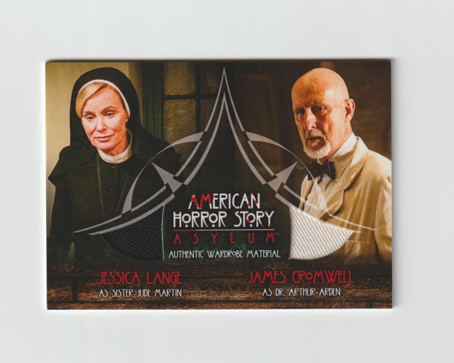 2016 American Horror Story Asylum Costume Relics Dual #CD7 Jessica Lange & James Cromwell