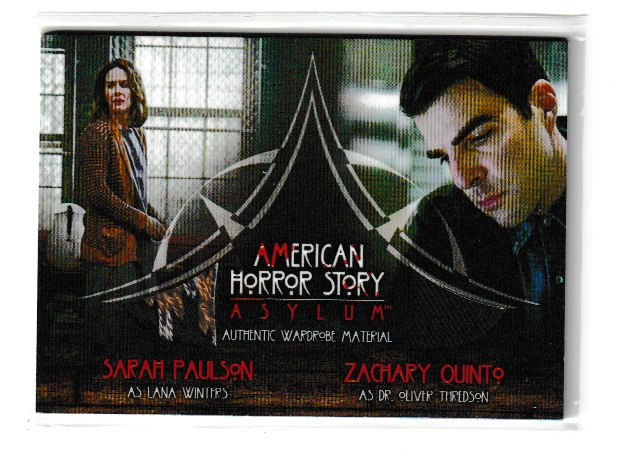 2016 American Horror Story Asylum #CD5 Sarah Paulson as Lana Winters & Zachary Quinto as Dr Oliver Thredson