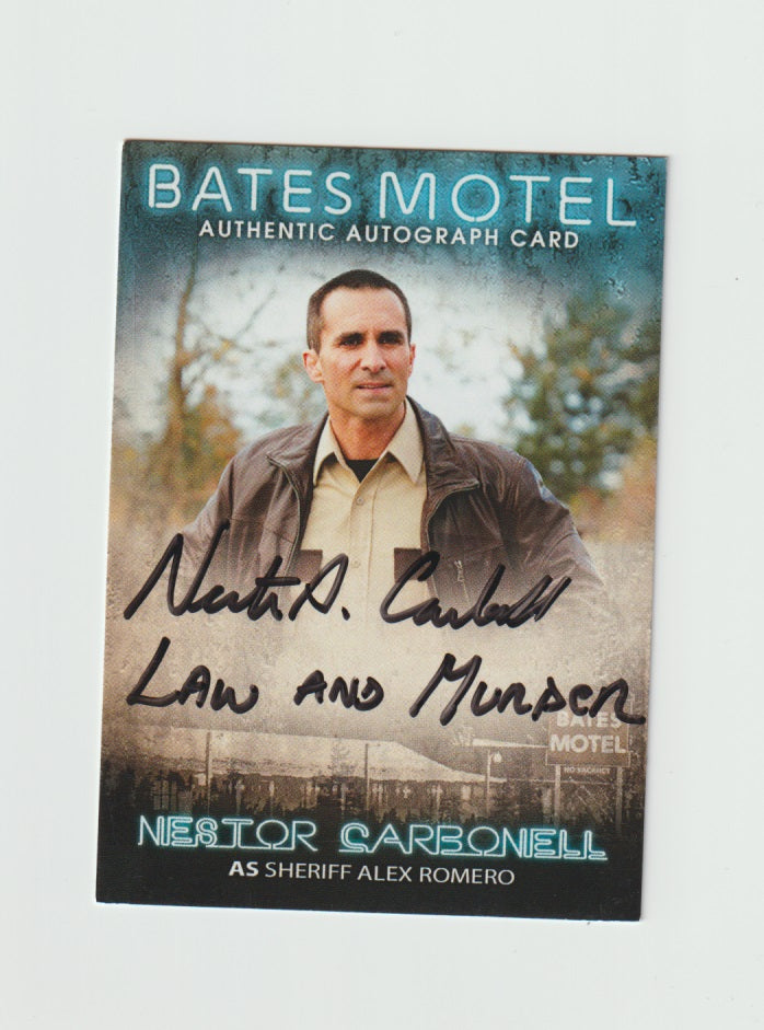 2016 Bates Motel Season 1 & 2 Autograph #ACCNC Nestor Carbonell as Sheriff Alex Romero