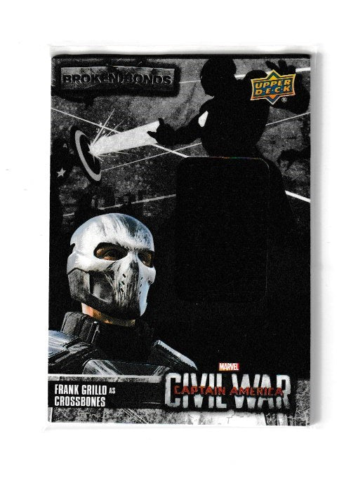 2016 Captain America Civil War Broken Bonds Relics #BB-CO Frank Grillo as Crossbones